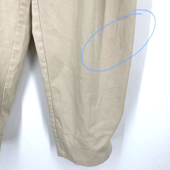 Zara Tan Casual Trouser Pants Women's Small Pleated - Picture 4 of 8